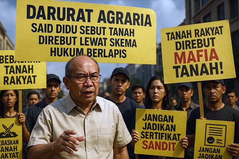 Darurat Agraria : Said Didu Sebut Tanah Rakyat Direbut Lewat Skema Hukum Berlapis. FOTO : HAIKUN