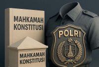 Polri Vs Mahkamah Konstitusi. FOTO : HAIKUN