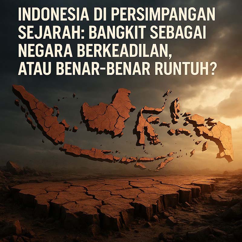 Indonesia di Persimpangan Sejarah: Bangkit sebagai Negara Berkeadilan, atau Benar-Benar Runtuh..?. FOTO : HAIKUN
