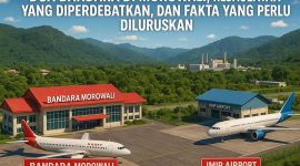 Dua Bandara di Morowali, Kedaulatan yang Diperdebatkan, dan Fakta yang Perlu Diluruskan. FOTO : AI/HN