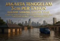 Jakarta Tenggelam 3 cm per Tahun: Rob Mengancam, Data Penelitian Hidros–ITB 2011 Terbukti Akurat — Pemerintah Harus Bergerak Cepat Membangun Giant Sea Wall. FOTO : HAIKUN
