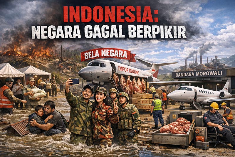 Indoneaia : Negara Gagal Berpikir. FOTO : Ilustrasi/AI