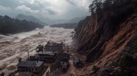 Banjir Bandang Sumatera, Deforestasi, dan Amanah Pemimpin Beriman. FOTO ILUSTRASI/AI/HN