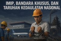 IMIP, Bandara Khusus dan Taruhan Kedaulatan Nasional. FOTO : HAIKUN
