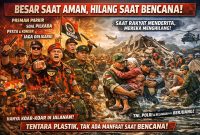 Bencana Datang, Ormas Menghilang: Ketika Seragam Ramai di Jalanan, Tapi Sunyi di Lokasi Bencana. FOTO : HAIKUN