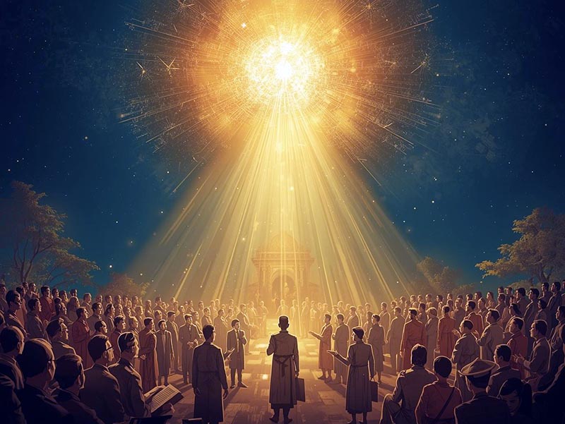 Sangkan Paraning Dumadi sebagai Kesadaran Ontologis, Etika Publik, dan Peringatan Ilahiah bagi Bangsa. FOTO : Ilustrasi AI