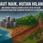 Ancaman Tenggelamnya Kota-Kota Pesisir dan Ledakan Bencana Hidrometeorologi di Indonesia. GRAFIS : HAIKUN