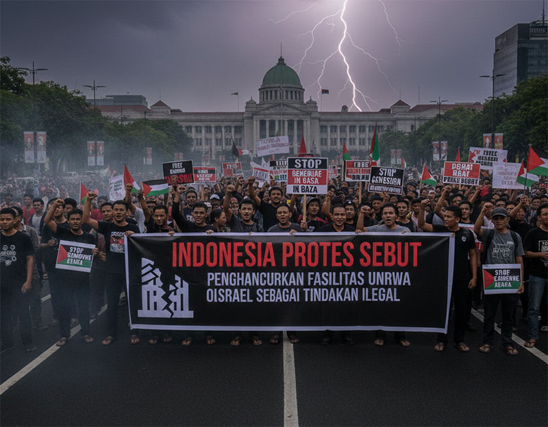 Tegaskan Protes, Indonesia Sebut Penghancuran Fasilitas UNRWA oleh Israel Sebagai Tindakan Ilegal. FOTO : IST