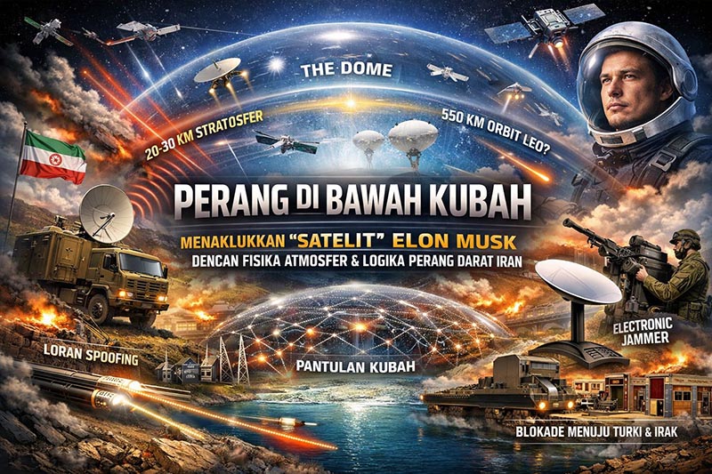 PERANG DI BAWAH KUBAH: Paradoks Starlink: Ketika “Satelit” Elon Musk Ditaklukkan oleh Fisika Atmosfer dan Logika Perang Darat Iran