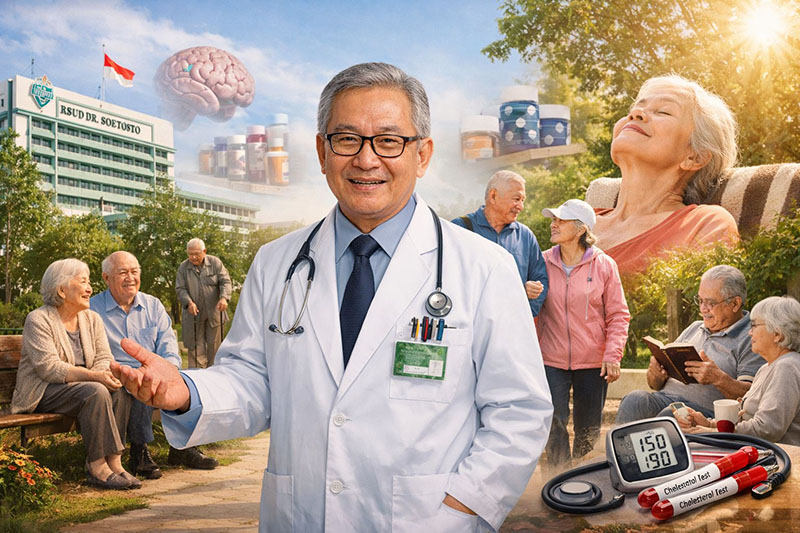 Direktur RS Dr. Sutomo Surabaya Ungkap Fakta Mengejutkan: Banyak yang Disebut Penyakit Lansia, Sesungguhnya Hanya Proses Penuaan Normal. FOTO : HAIKUNNEWS