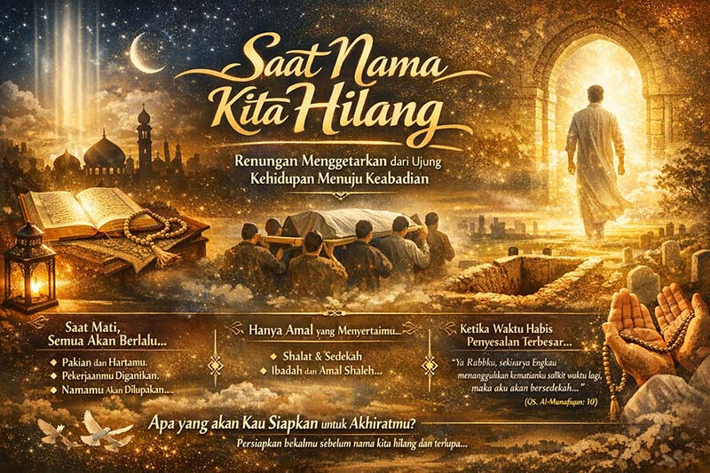 Saat Nama Kita Hilang: Renungan Menggetarkan dari Ujung Kehidupan Menuju Keabadian. (FOTO : HN)