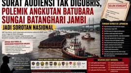 Polemik Angkutan Batubara Sungai Batanghari Jambi Menjadi Sorotan Nasional. (FOTO : Dok. HN)